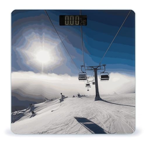 Báscula digital de vidrio templado Ski Lift at Sunshine miniatura 1