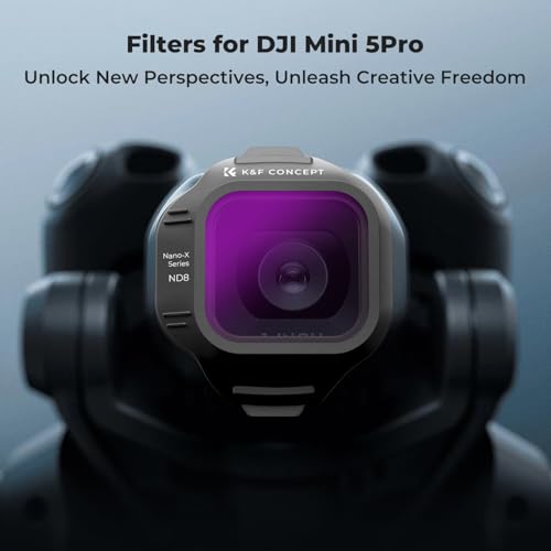 Image of K&F CONCEPT ND Filter Set Compatible with DJI Mini 5 Pro, (4 Pack) ND8 ND16 ND32 ND64 Snap On Multi-Coated HD Optical Glass Neutral Density Drone Camera Lens Filter Accessories