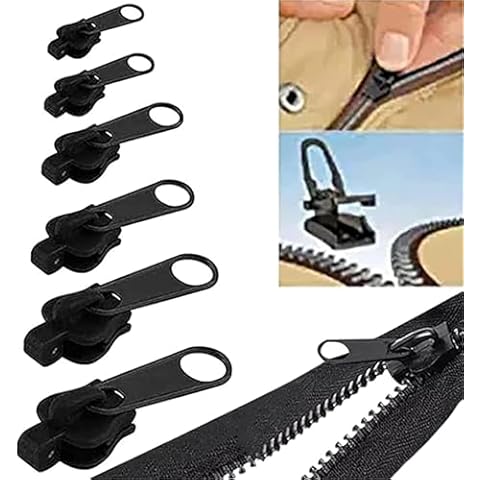 Deysen Fix Zip Puller,Zip Slider Repair Instant Kit,Zip Slider Repair Instant Kit,Fix Zipper Removable Rescue Replacement Pack,Instant Zipper Set for Coats Jacket Luggage Backpacks (OPP-6 Pcs) Cover