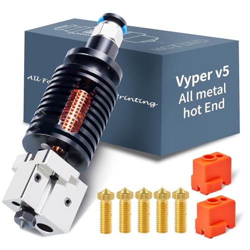 5Aplusreprap Vyper Hotend für Anycubic Kobra Kupferbeschichteter Heizblock Stabiler Förderdruck & Verstopfungsfreier 65% Schnellerer Hochgeschwindigkeitsdruck mit Kobra Max/Plus 3D-Drucker Schwarz