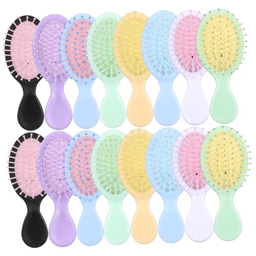 Brosses à cheveux mini démêlantes de voyage pour petites brosses cheveux mouillés femmes 16pcs