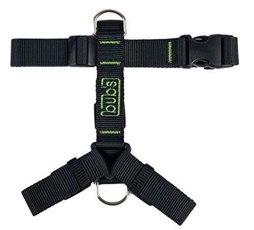 Bub’s® Arnés Perro Mediano/Pequeño Antitirones - Arnés Perro Forma de H - Comprobar tamaño: Cuello 43 a 74 cm, Pecho 59 a 94 cm - Dog Harness, Pechera para Perro (Color Negro)