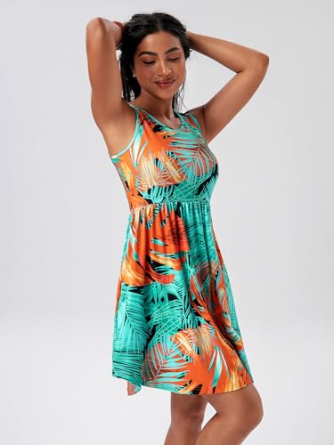 Image of HiMONE Vacation Dresses for Women 2025 Summer Dress Women's Casual Sundresses Casual Beach Petite Sun Dress XS-2XL