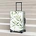 QSMBNET Travel Luggage Cover Green Leaves Spandex Suitcase Protector Washable Baggage Covers Fashion Elastic Scratch-Resistant Luggage Cover Protector Fits 18-32 Inch Luggage
