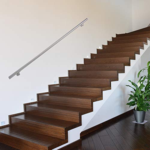 Rampe d'escalier rond en acier inoxydable 201 Relaxdays