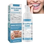 Retainer Cleaner Foam for Aligners & Dentures, Clear Teeth Cleaning Solution Kit, Mouth Guard Cleaner for Braces Trays, Removes Stains, Buildup & Odours, Daily Fresh Oral Care Foam, Travel Friendly