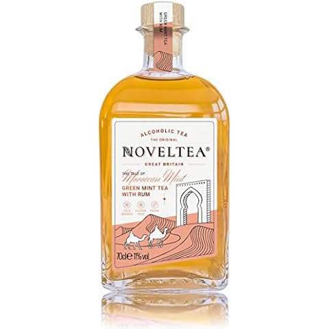 Alcoholic Tea, Green Mint Tea with Rum, 70cl, 11% abv - The Tale of Moroccan Mint - Tea with Spirit by NOVELTEA - Rum and Tea Gift Cover