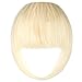 Qunlinta Clip in Bangs Hair Extensions One Piece in Fringe Bangs Hairpiece Synthetic Hair Accessories For Women Bleach Blonde