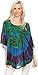 Sakkas 17031 - Sunia Tie Dye Caftan Sleeve Blouse | Cover Up - Royal Blue - OS
