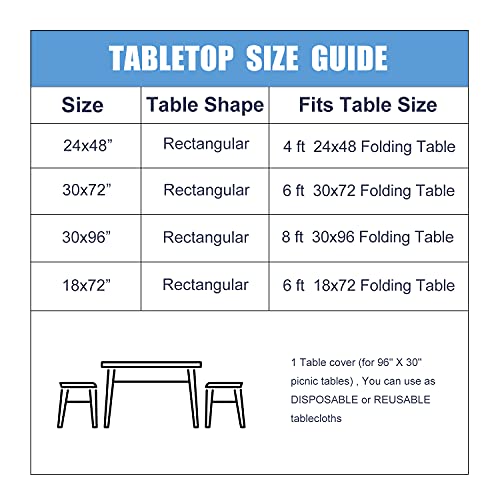 Fitable Black And White Checkered Tablecloth With Elastic - 30"X96" - Waterproof Vinyl Fitted Picnic Table Cover With Flannel Backing, Rectangle Outdoor Tablecloth For 8 Foot Table, Folding Table #TOP6