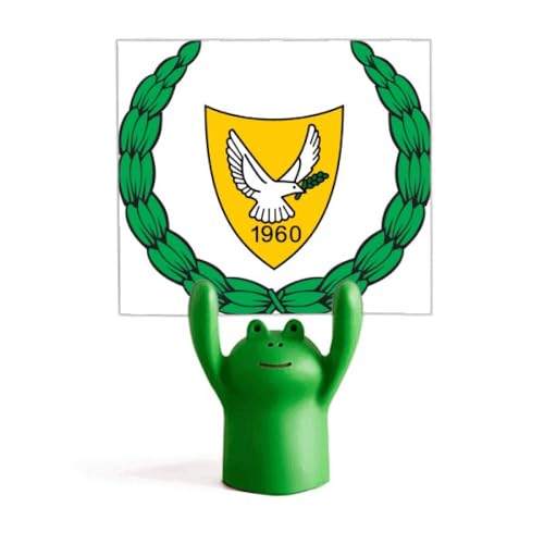 Porte-mémo motif grenouille et blason de Chypre pour la maison