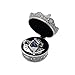AVESON Creative Vintage Metal Alloy Crown Design Jewelry Box Ring Trinket Case Christmas Birthday Gift, Small
