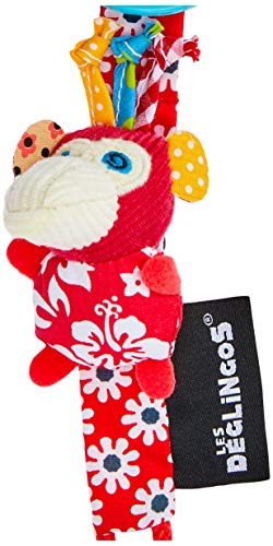 Prendedor de Chupeta Bogos o Macaco, Deglingos, Vermelho