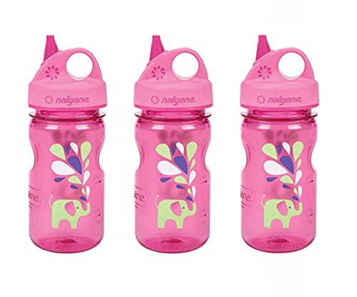 Nalgene Kids/Children's Grip-n-Gulp - Pink Elephant Set of 3