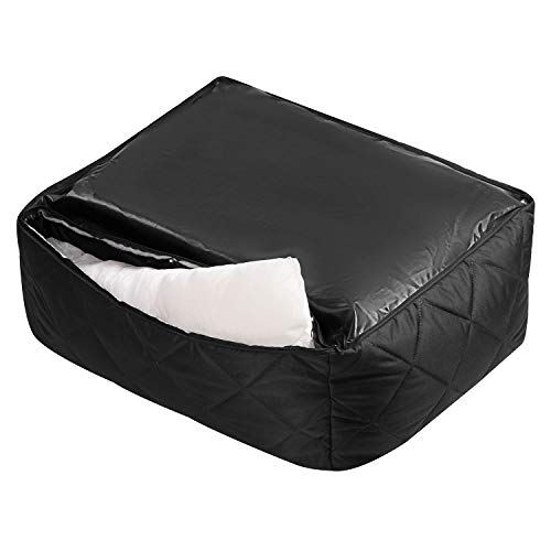 Ferocity Personalisiertes Hundebett mit Namen Bedruckt waschbares Hundesofa mit Rand und Wendekissen, Hundekissen aus Cordura, Grau auf Schwarz 60x55 [123]
