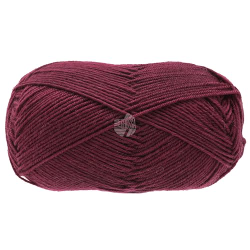 LANA GROSSA Meilenweit 50g Cashmere | Sockenklassiker, waschmaschinenfest | Handstrickgarn aus 70% Schurwolle (superwash), 25% Polyamid & 5% Kaschmir | 50g Wolle zum Stricken & Häkeln | 210m Garn FB44