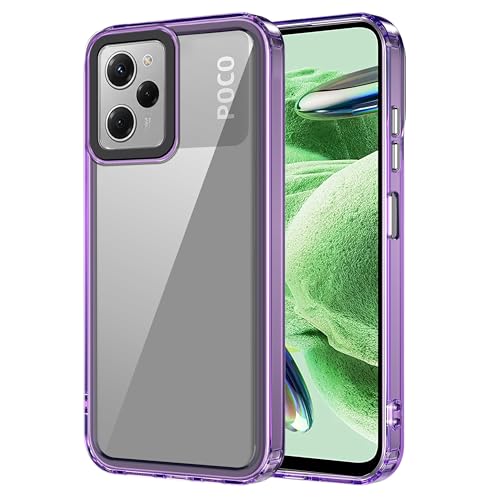 Image of Zapcase Back Case Cover for Poco X5 Pro 5G | Compatible for Poco X5 Pro 5G Back Cover | Case Cover with Camera Protection | (TPU + PC | Translucent Purple)
