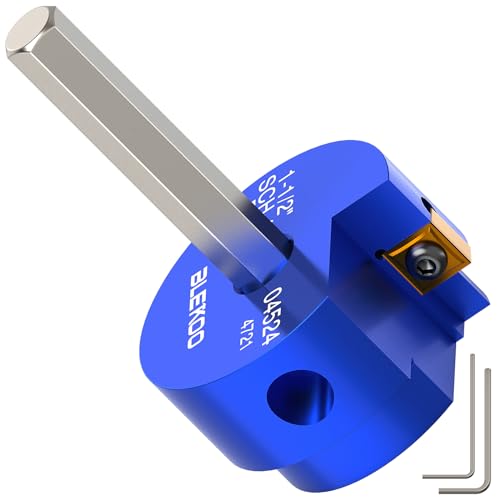 BLEKOO 1-1/2 Inch PVC Pipe Reamer | Heavy-Duty Socket Saver Tool for SCH40, ABS &amp; CPVC Pipes | Fits 1/2" &amp; 3/8" Hex Drills | Plumbing &amp; Construction Essential