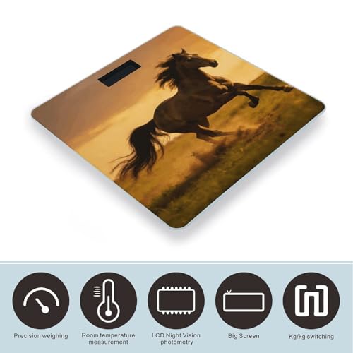 Báscula digital Galloping Horse de vidrio templado miniatura 3