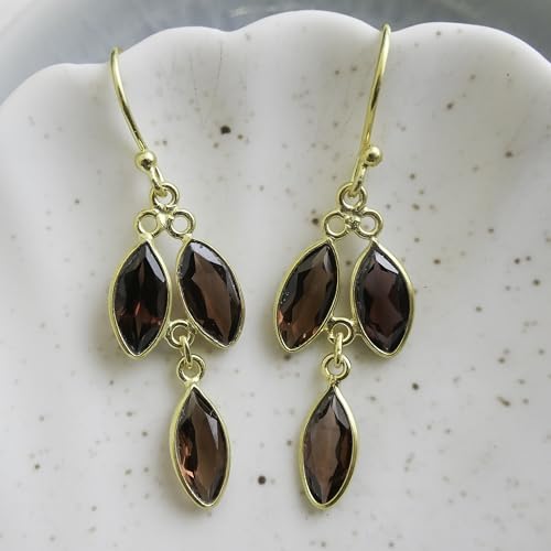 Boucles d'oreilles grenat pendantes pour sublimer vos soirées - 2