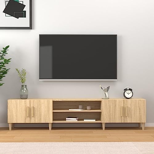 Woonisher Meubles TV chêne Sonoma 180x31,5x40 cm Bois d'ingénierie Ensemble Meuble TV et Table Basse