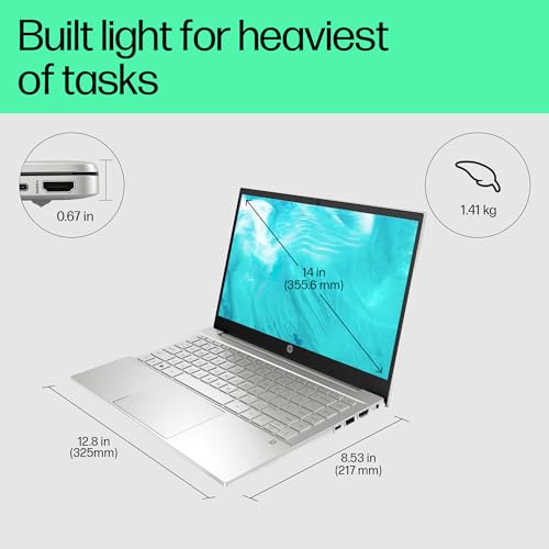 HP Pavilion 14, 12th Gen Intel Core i5-1235U, 14-inch (35.6 cm), FHD, 16GB DDR4, 512GB SSD, Intel Iris Xe graphics, FPR, Backlit KB, Audio by B&O (Win 11, MSO 2021, Silver, 1.41 kg), dv2014TU - Image 4