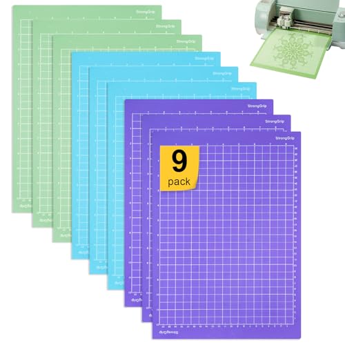 Lista de Alfombrillas de corte los más recomendados. 46 CAVIGLTE Juego de 9 Tapete de Corte para Cricut Joy Xtra, 8.5×12 Pulgadas Alfombrilla de Corte para Costura, Artesanía, Scrapbooking, Etc