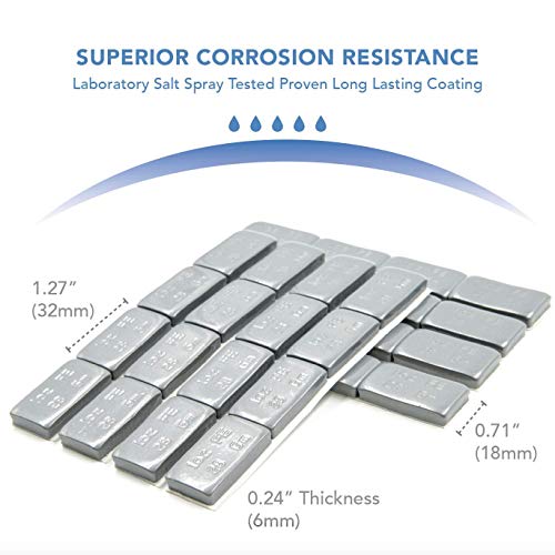 Ckauto 1Oz, Grey, Adhesive Stick On Wheel Weights,Easypeel Tape.low Profile, 72 Oz/Box, Us Quality(72Pcs) #TOP3