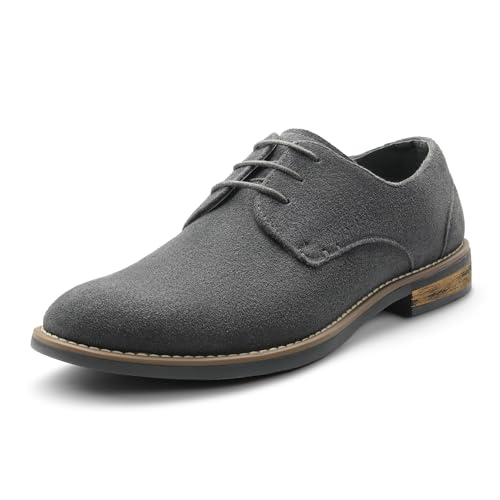 Bruno Marc Men's Urban Suede Leather Lace Up Oxfords Shoes 12 Grey