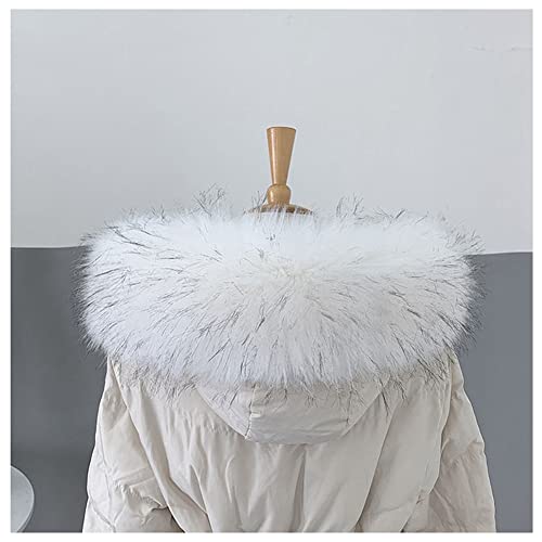 MAGIMODAC Fellkragen Aus Kunstpelz - Echt Aussehender Pelzkragen Für Kapuzen 70-90cm