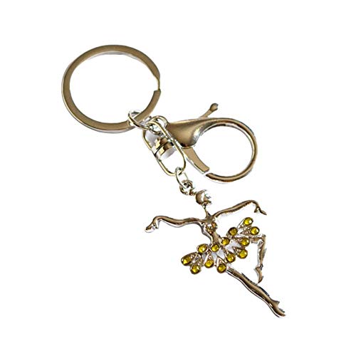 Preisvergleich Produktbild Tonpot Ballerina Schlüsselanhänger Taschenanhänger Ornament niedlich Schlüsselanhänger, Geschenk für Freunde, gelb (Gelb) - T2YJKQTSKS