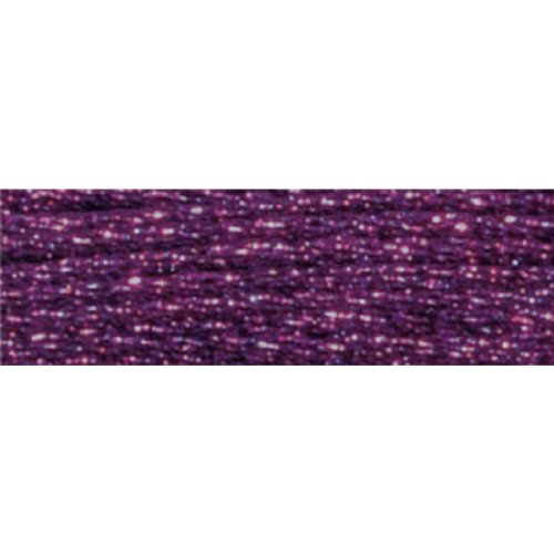 DMC 317W-E718 Light Effects Polyster Embroidery Floss, 8.7-Yard, Pink Garnet