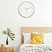 Foxtop Gold Wall Clock 12 Inch Silent Non-Ticking Battery Operated Round Quartz Modern Wall Clock for Office Living Room Kitchen Bedroom Home Decor