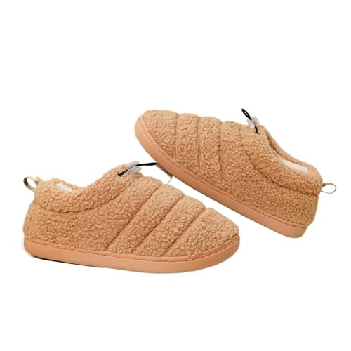 Chaussons d'hiver en coton épais et chauds tout compris, pantoufles marron 40 2/3