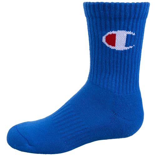 Image of Champion Kids' Kids' 6-pack Crew Socks With Color and Size Options