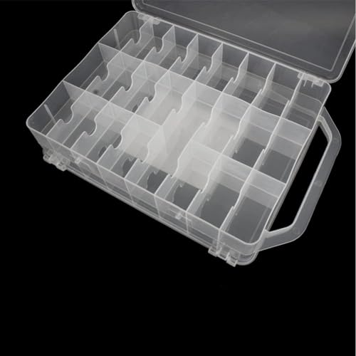 Nähgarn Aufbewahrungsbox Leer Aufbewahrungsbox Für Spulen Nähgarn Sortierbox Für 46 Garnrollen Praktische Garnbox Nähgarnhalter Nähfadenbox Nähmaschine Spulen Für Stickgarn Bastelarbeiten Nähen