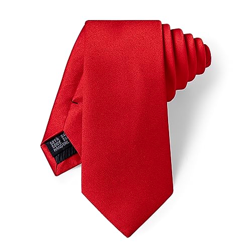 Image of YourTies Skinny Ties for Men Satin 2.4 inch Slim Necktie with Pocket Square Tie Clip Set Solid Color Wedding Party Business