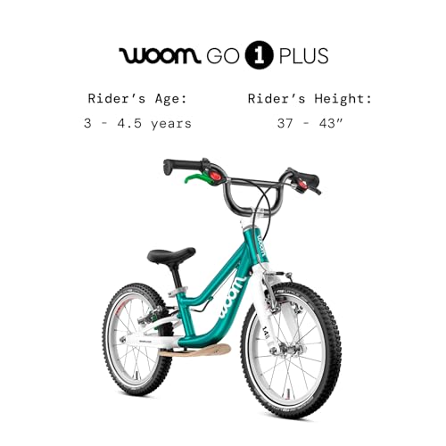 Image of woom GO 1 & GO 1 Plus Balance Bike for Toddlers & Kids 18 Month to 4.5 Years Old, 12-Inch & 14-Inch Lightweight Bicycles for Boys & Girls