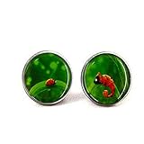 Boutons de manchette en forme de coccinelle verts, cadeau insolite pour femme, cadeau de fête des mères, cadeau d’anniversaire, cadeau pour sœur, petite amie