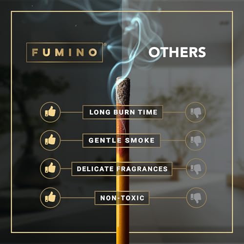 Incense Sticks Fumino Fresh Handmade Multipack Essentials Bundle 6 Boxes 84 Pieces (3oz) Masala Agarbatti Joss Scent Fragrance for Relaxation and Meditation, Home and House Decor