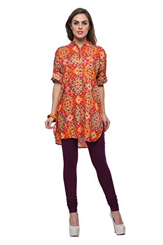Image of Frenchtrendz Women's Cotton Spandex Stretchable Mid Rise Slim Fit Churidar Leggings Pull On