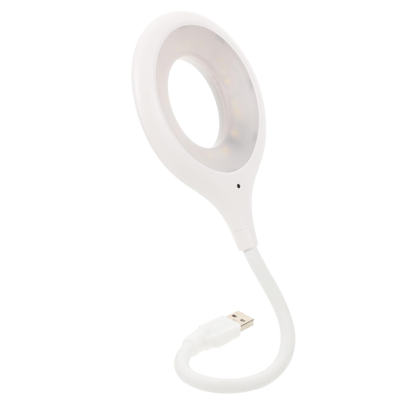 TEHAUX USB Voice Activated Bedside Reading Lamp Flexible Gooseneck Light for Night Reading Soft LED Light for Home Dorm and Hotel Use Portable and Easy to Store