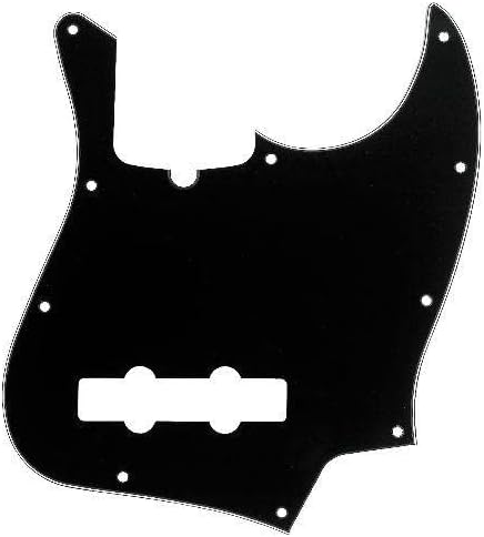 Fender Pickguard, Jazz Bass, 10 Hole, 3 Ply, Truss Rod Notch - B/W/B