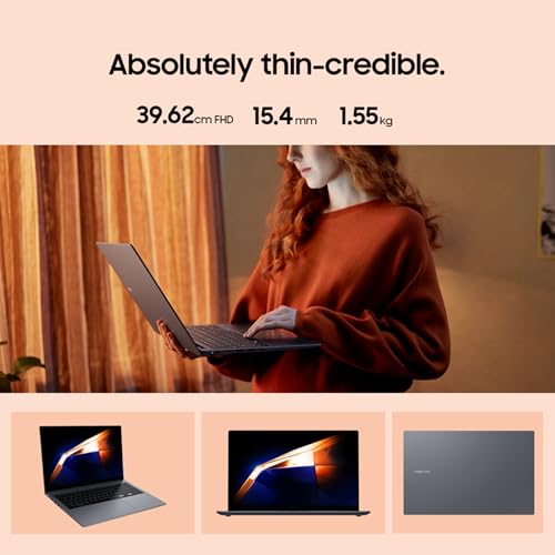 Image of Samsung Galaxy Book4 (Gray, 8GB RAM, 512GB SSD) | 15.6 inch Full HD Screen | Intel Core i5 1335U Processor | Windows 11 Home | MS Office 2021 | Fingerprint Reader | Intel Iris XE Graphics | RJ45 LAN Port