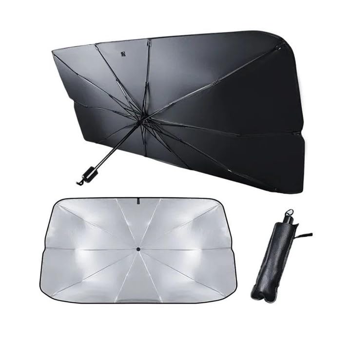 Car Sun Shade Protector, Foldable Windshield Insulation Car Sun Shade for UV Protection Reflective Car Accessories for Pickup, Sedans, Trucks, SUVs, and More (Large Size) For Verito Vibe CS-image-40