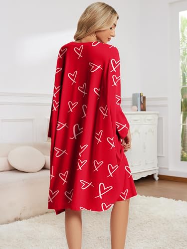 Image of CRIPOM Plus Size Moo Moos for Women Oversized Sleep Shirts for Women Oversized Nightgown with Pocket Fit S-5XL
