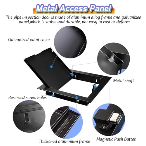 Escotilla de inspección para techos suspendidos y panel de acceso personalizable de 250 x 250 mm 4