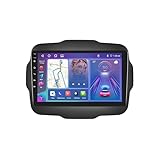 Navegación GPS para Coche Radio para Coche Android con procesador Qualcomm Snapdragon 460 de 8 núcleos para Jeep para Renegade 2016-2020(RK4(4G+64G))