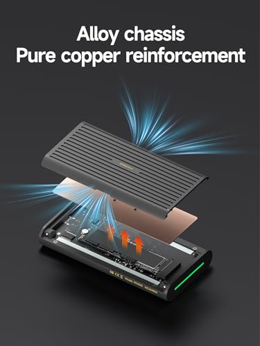 Cajas externa M.2 NVMe SSD Hagibis 80Gbps aluminio y cobre miniatura 4