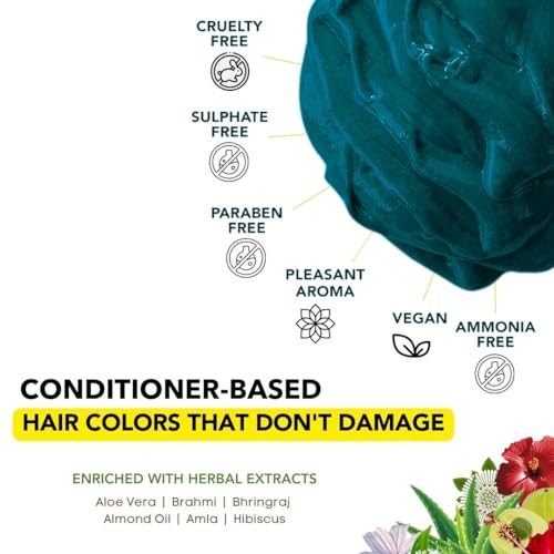 Image of Paradyes Semi-permanent Emerald Green DIY Conditioner Based Hair Colour 120 gm and Lighten Up! Bleach Pack 30 Vol. for all Hair Types